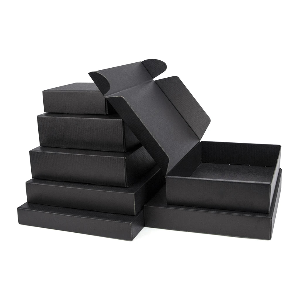 5/10/20 pcs black packaging box, express delivery cardboard box, small gift  box, postal  box carton