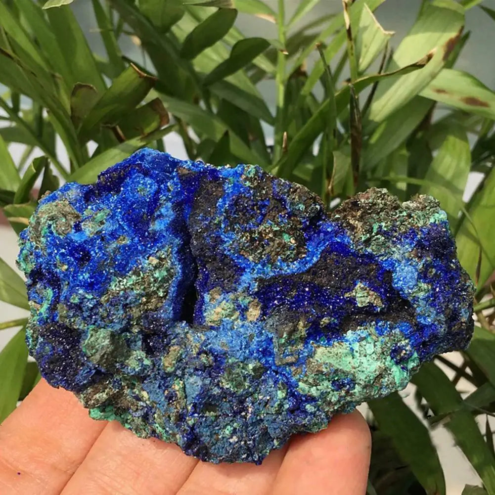 Natural Azurite Malachite Geode Crystal Mineral Specimen Reiki Healing Stone Collectible