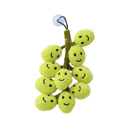 Simulation Fruits Grape Plush Toy Cute Backpack Decoration Creative