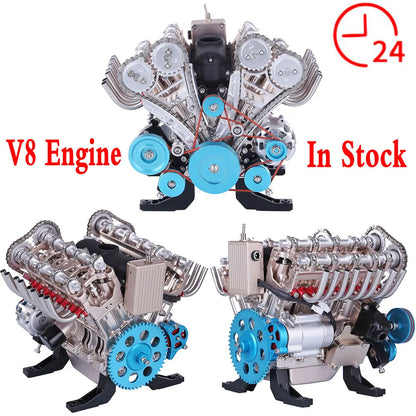 TECHING V8 Metal Engine 1/3 DIY Engine Mechanical Model Science