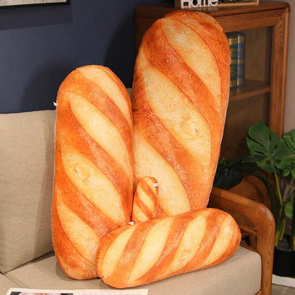 Simulation 3D Baguette Shaped Plush Pillow Stuffed Bread Toys Sofa