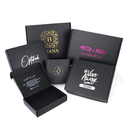 5/10/20 pcs black packaging box, express delivery cardboard box, small gift  box, postal  box carton