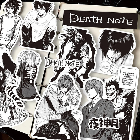 10/30/65PCS Anime Death Note Stickers Black White Decals Decoration